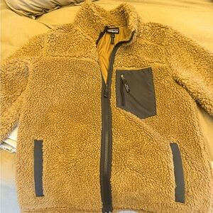 Patagonia Brown Fleece Jacket with Black Details
